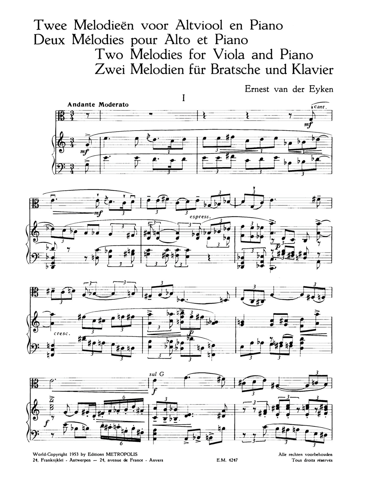 Eyken: Twee Melodieën