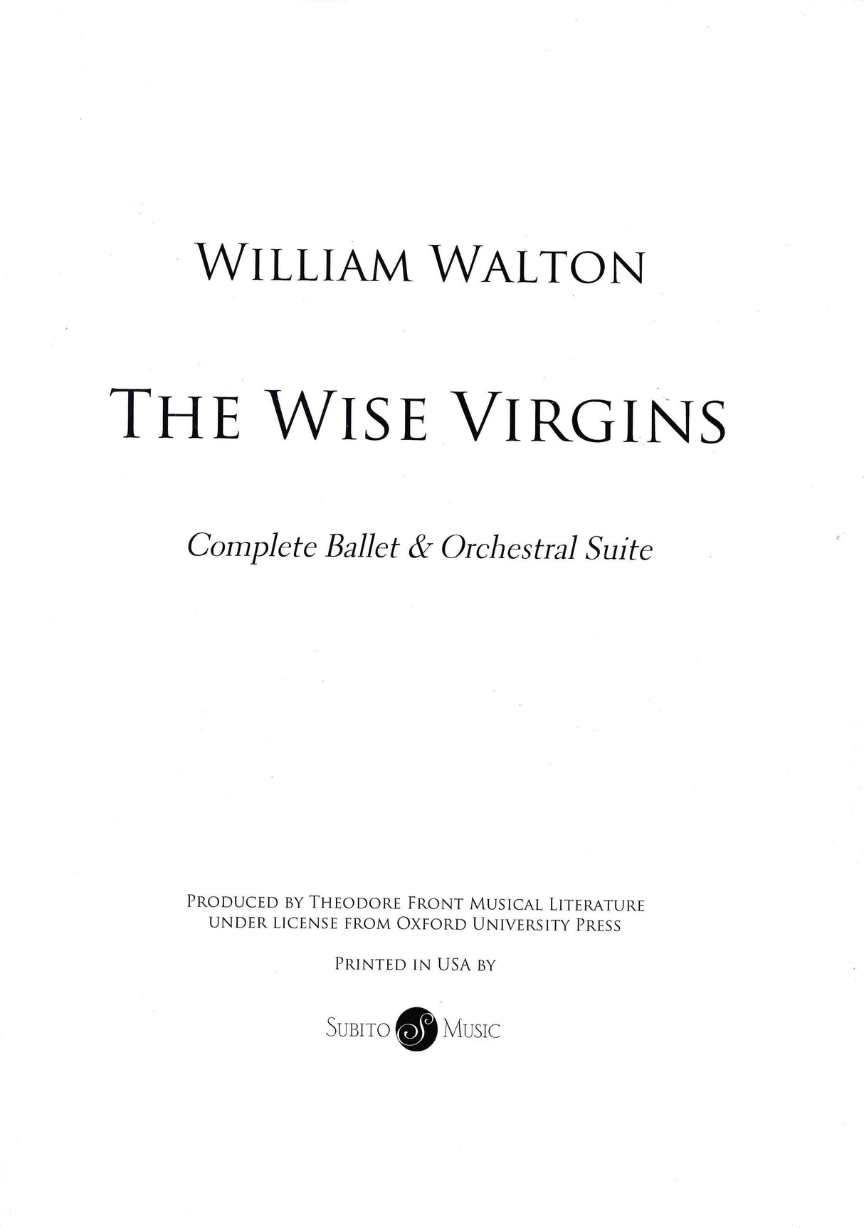 Walton: The Wise Virgins
