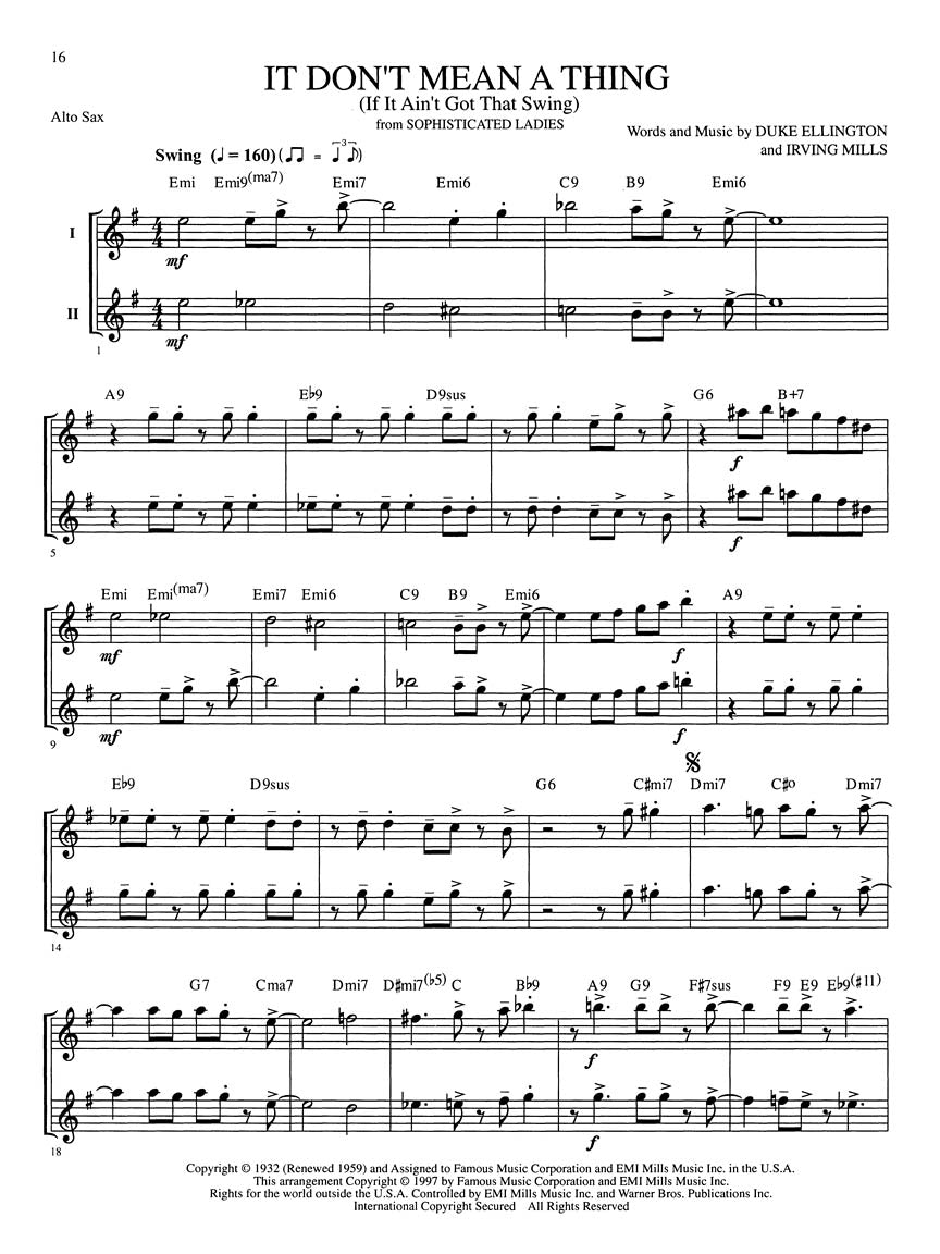 Great Jazz Duets - Alto Sax