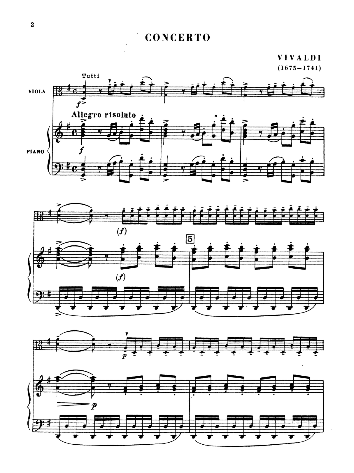 Vivaldi: Concerto for Viola d'Amore, RV 392