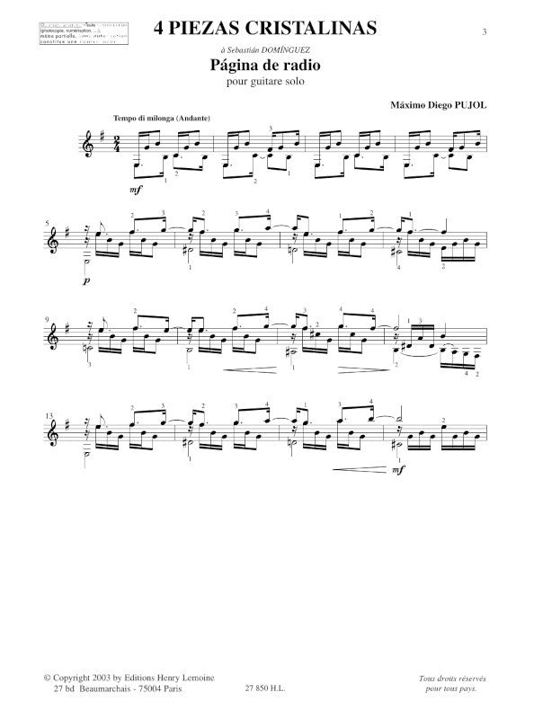 Pujol: 4 piezas cristalinas