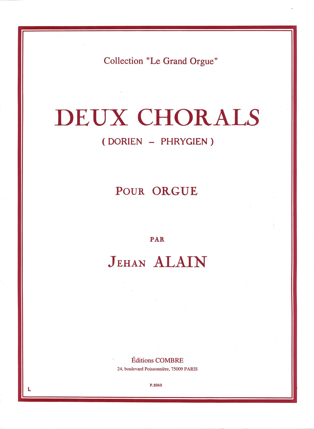 Alain: 2 Chorals