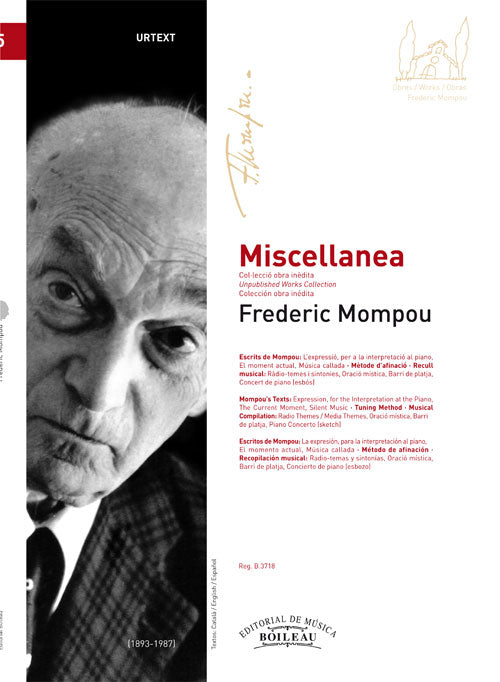 Mompou: Miscellanea