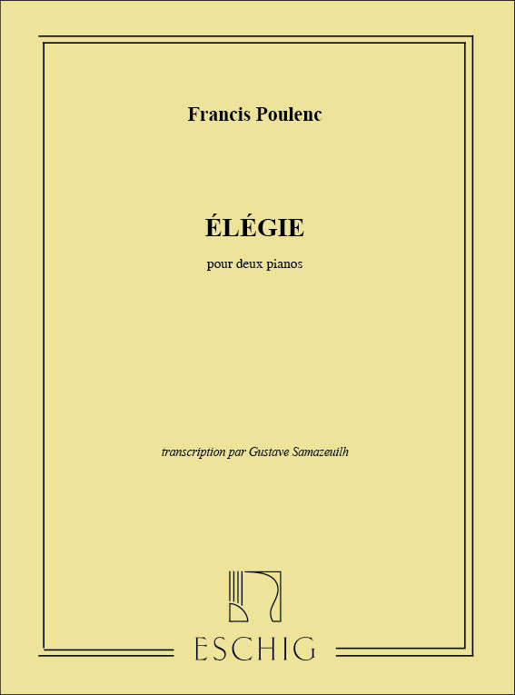 Poulenc: Élégie, FP 175