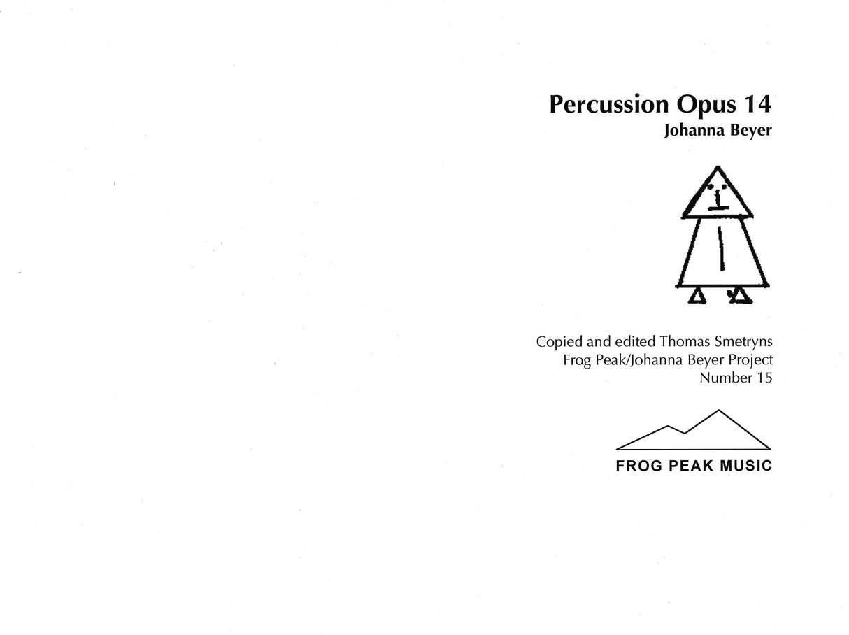 J.M. Beyer: Percussion, Op. 14