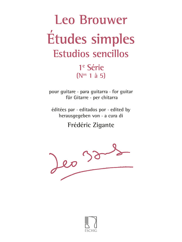 Brouwer: Estudios sencillos – Volume 1 (Nos. 1-5)