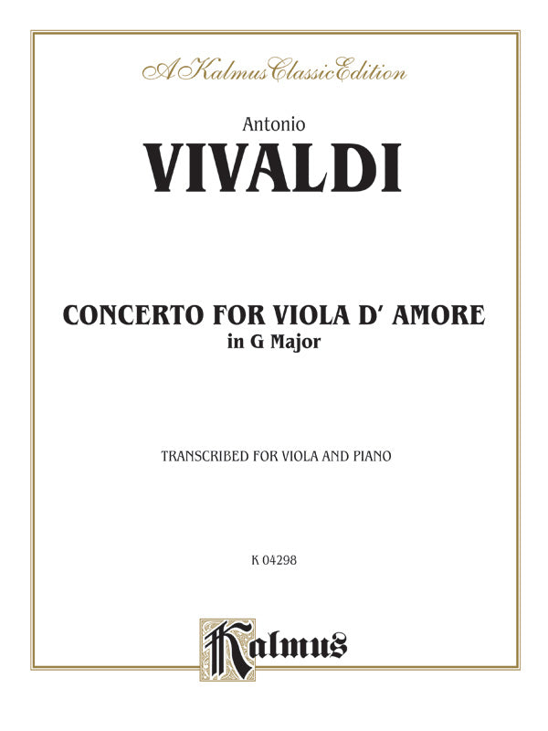 Vivaldi: Concerto for Viola d'Amore, RV 392