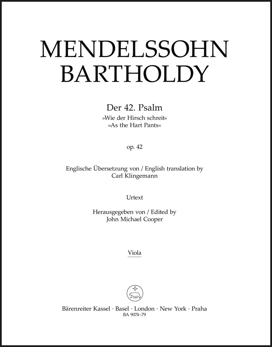 Mendelssohn: Psalm 42 - "Wie der Hirsch schreit", MWV A 15, Op. 42