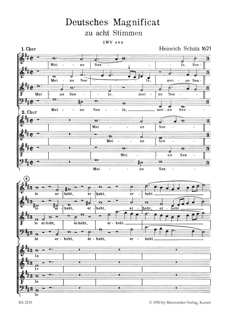Schütz: Deutsches Magnificat, SWV 494