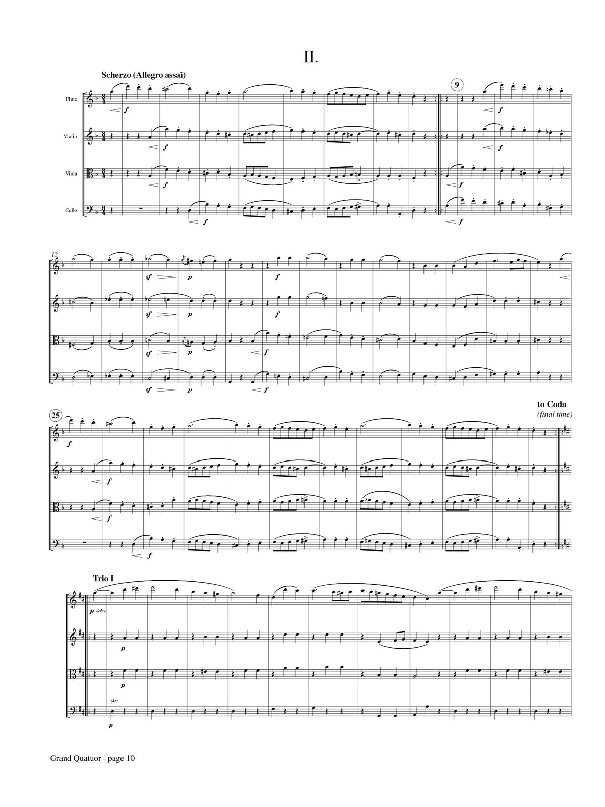 Kuhlau: Grand Quatour in D Minor, Op. 103 (arr. for flute & string trio)