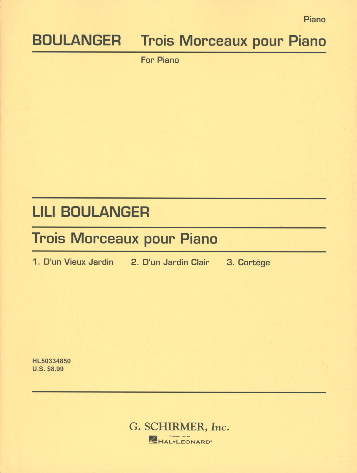 L. Boulanger: 3 Morceaux