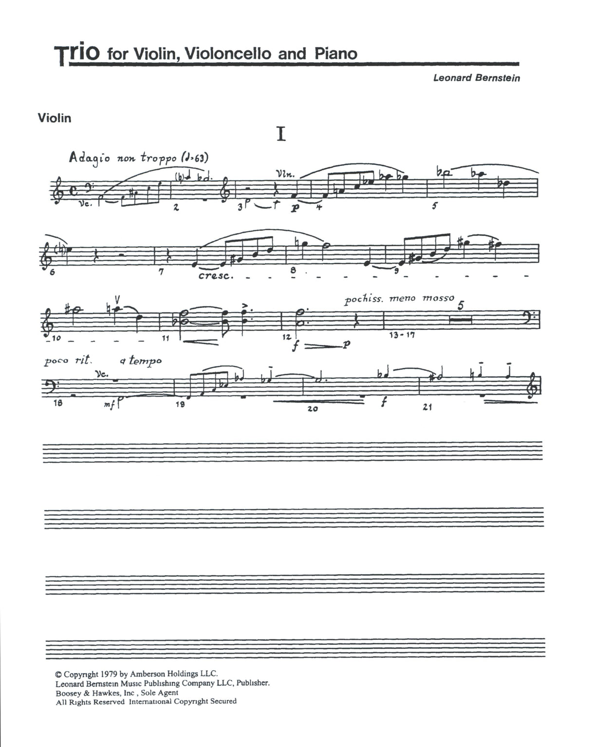 Bernstein: Piano Trio