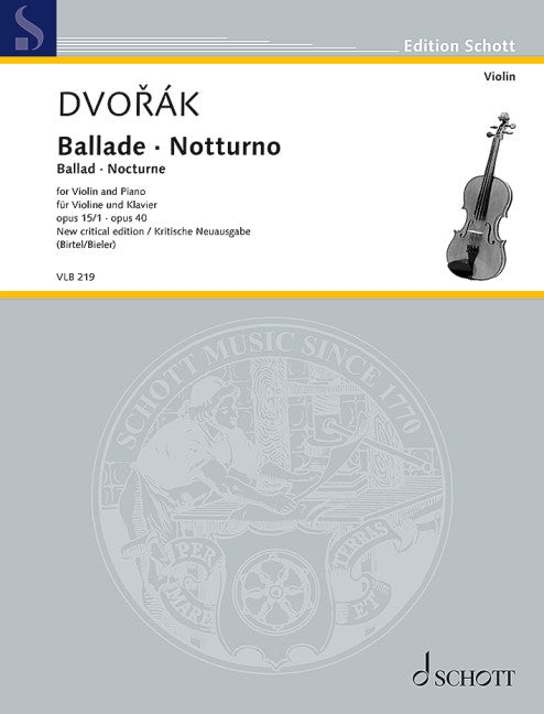 Dvořák: Ballade, Op. 15 & Nocturne, Op. 40