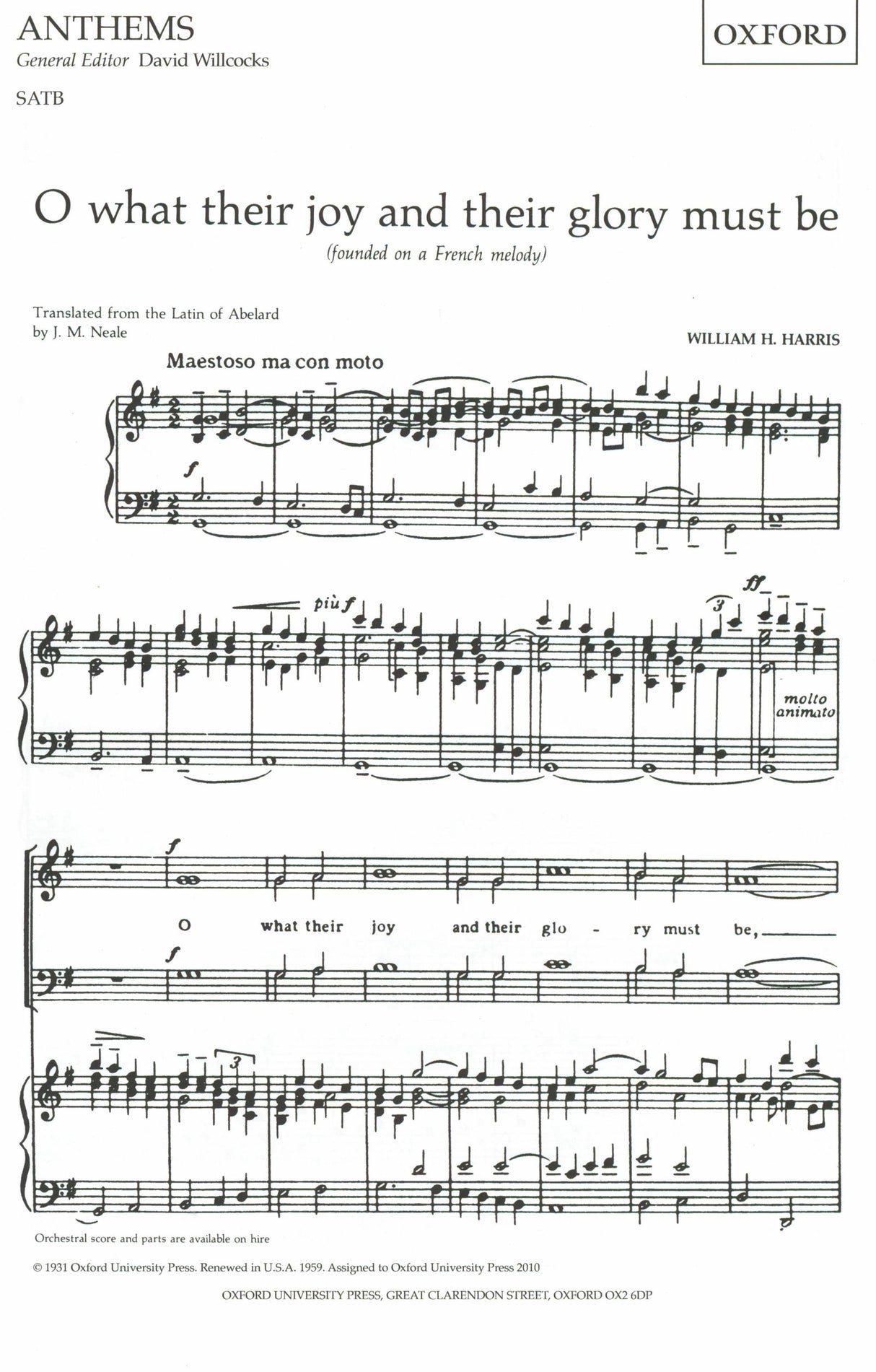 Harris: O what their joy and their glory must be