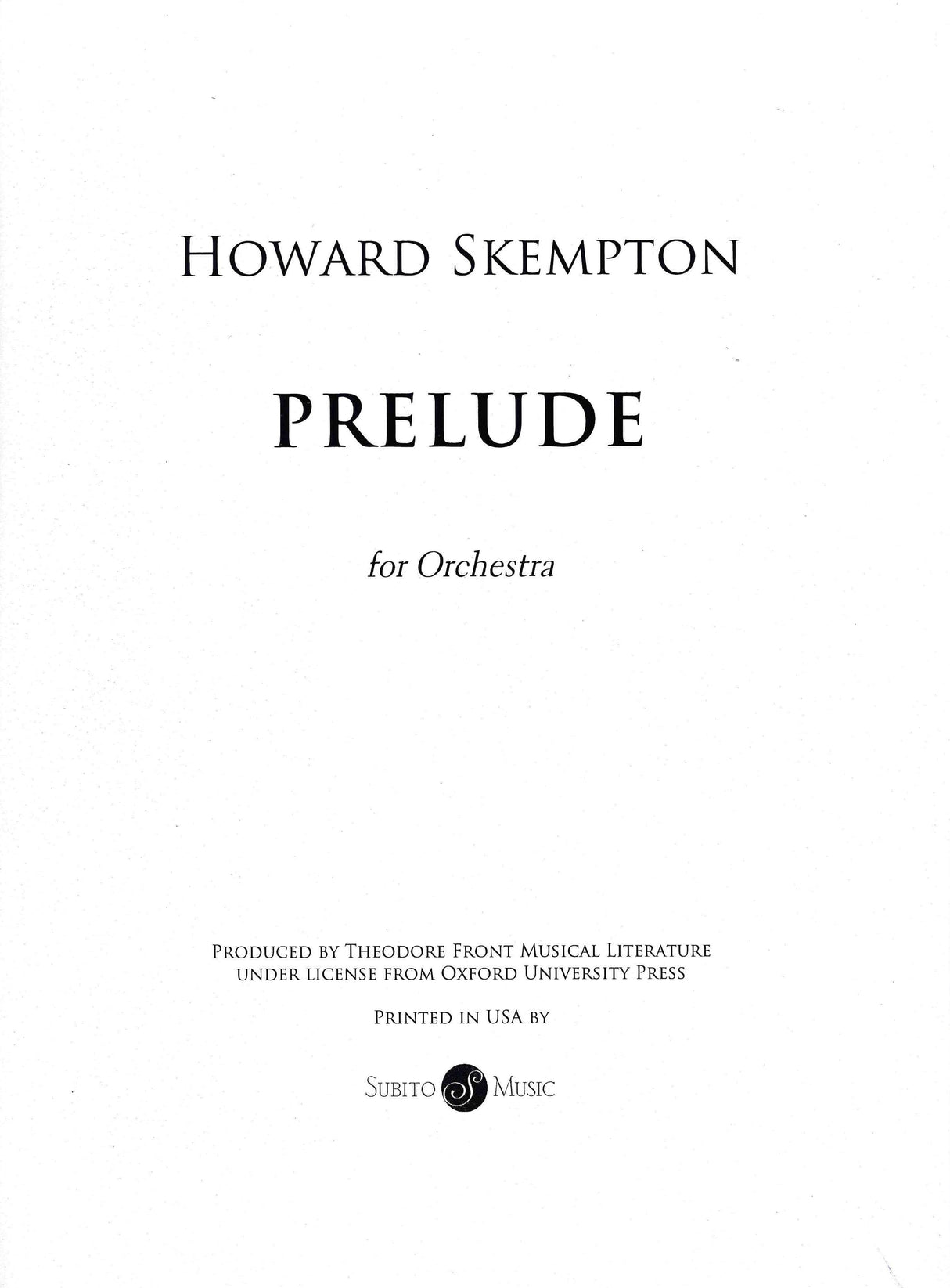 Skempton: Prelude for Orchestra