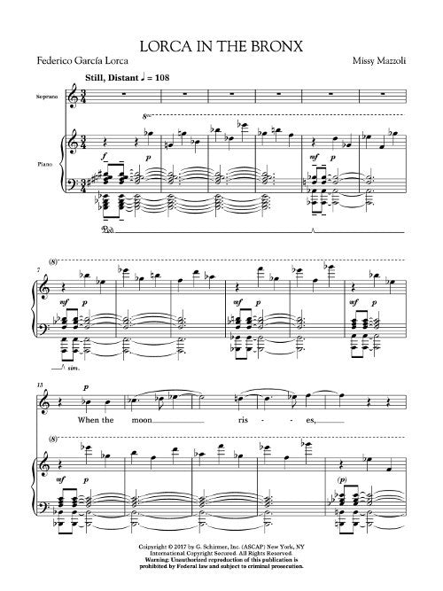 Mazzoli: Lorca in the Bronx