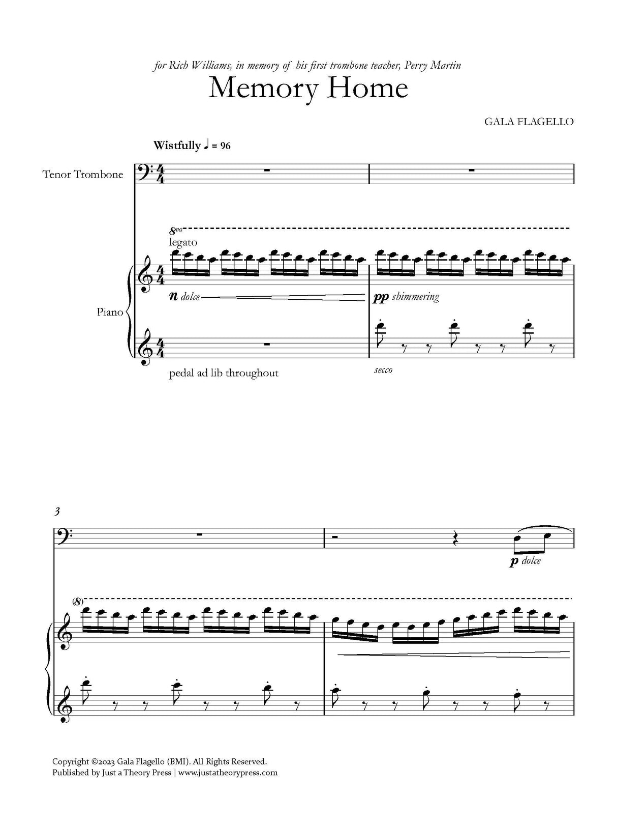 Flagello: Memory Home (Version for Trombone & Piano)