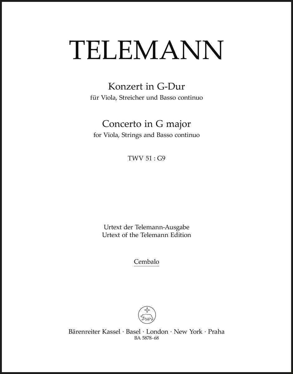 Telemann: Viola Concerto in G Major, TWV 51:G9