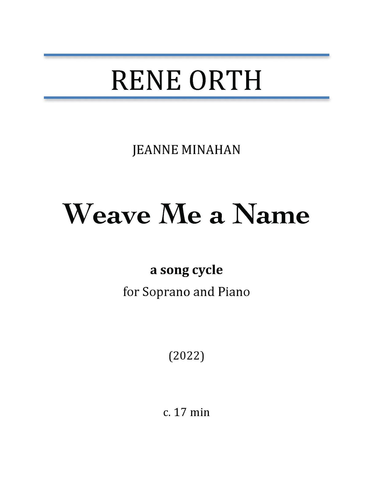 Orth: Weave Me a Name