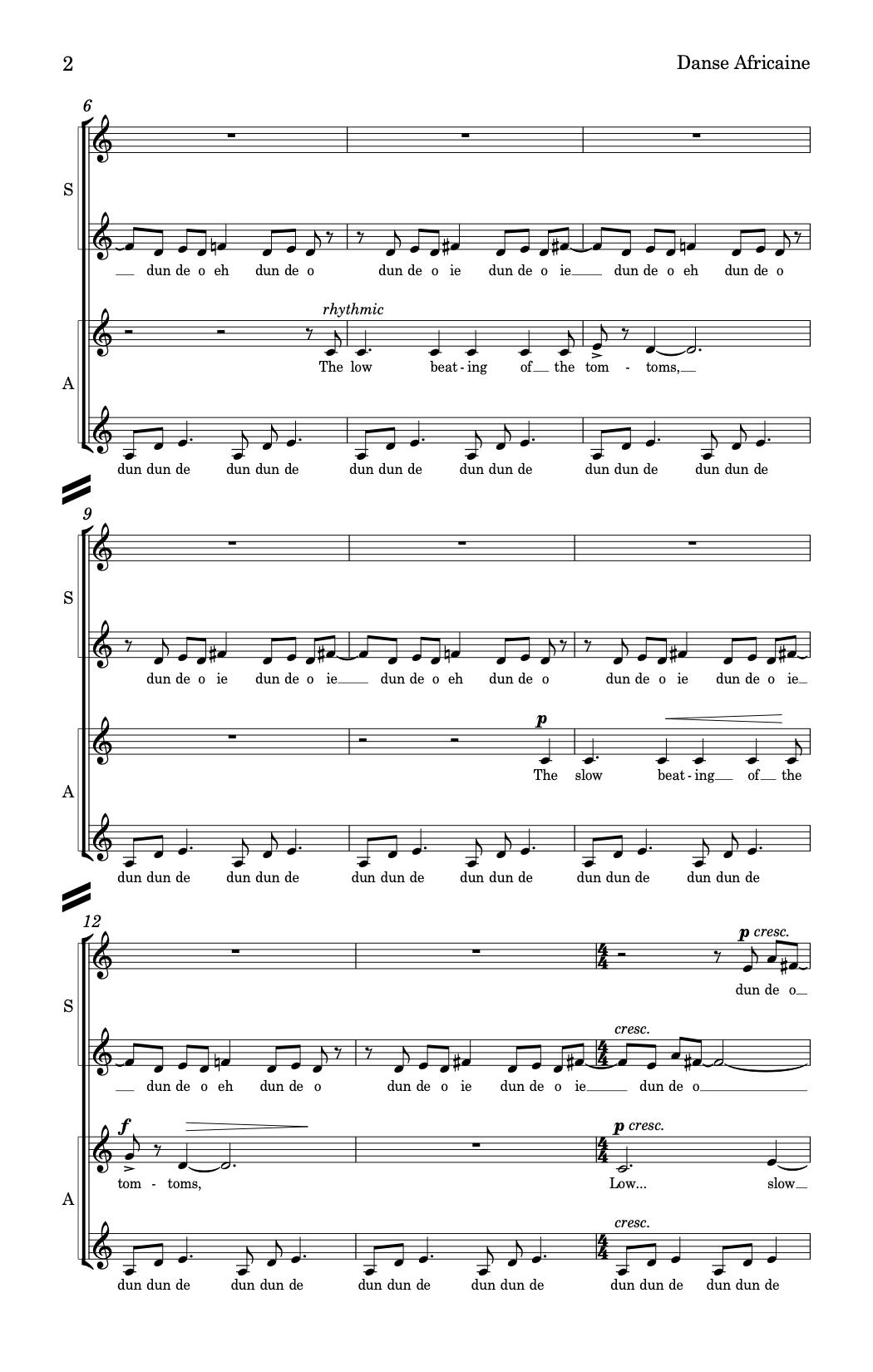 Montgomery: Danse Africaine