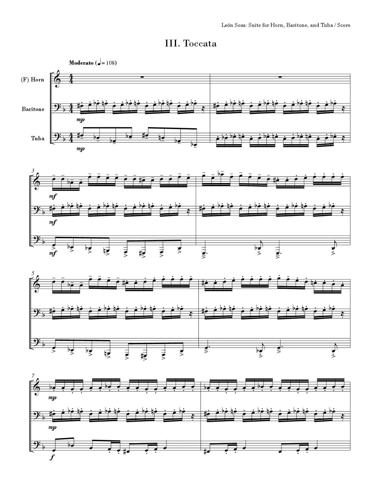 León Sosa: Suite for Horn, Baritone, & Tuba