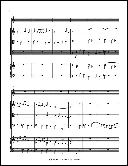 Cooman: Canzona da camera