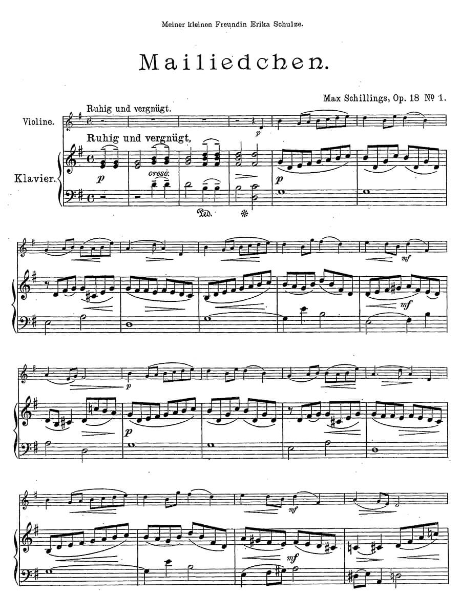 Schillings: 3 kleine Stücke, Op. 18, Nos. 1-3