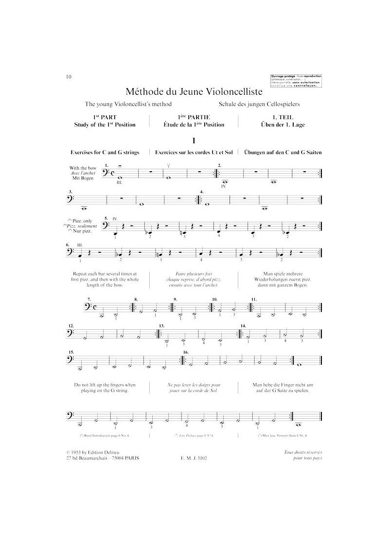 Feuillard: The Young Cellist's Method