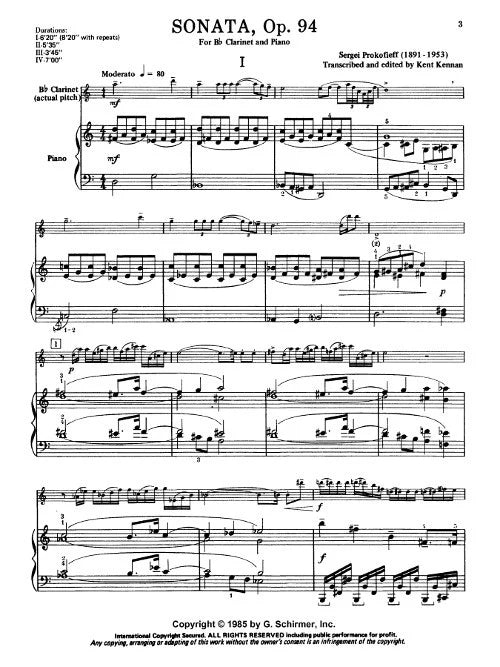 Prokofiev: Clarinet Sonata, Op. 94