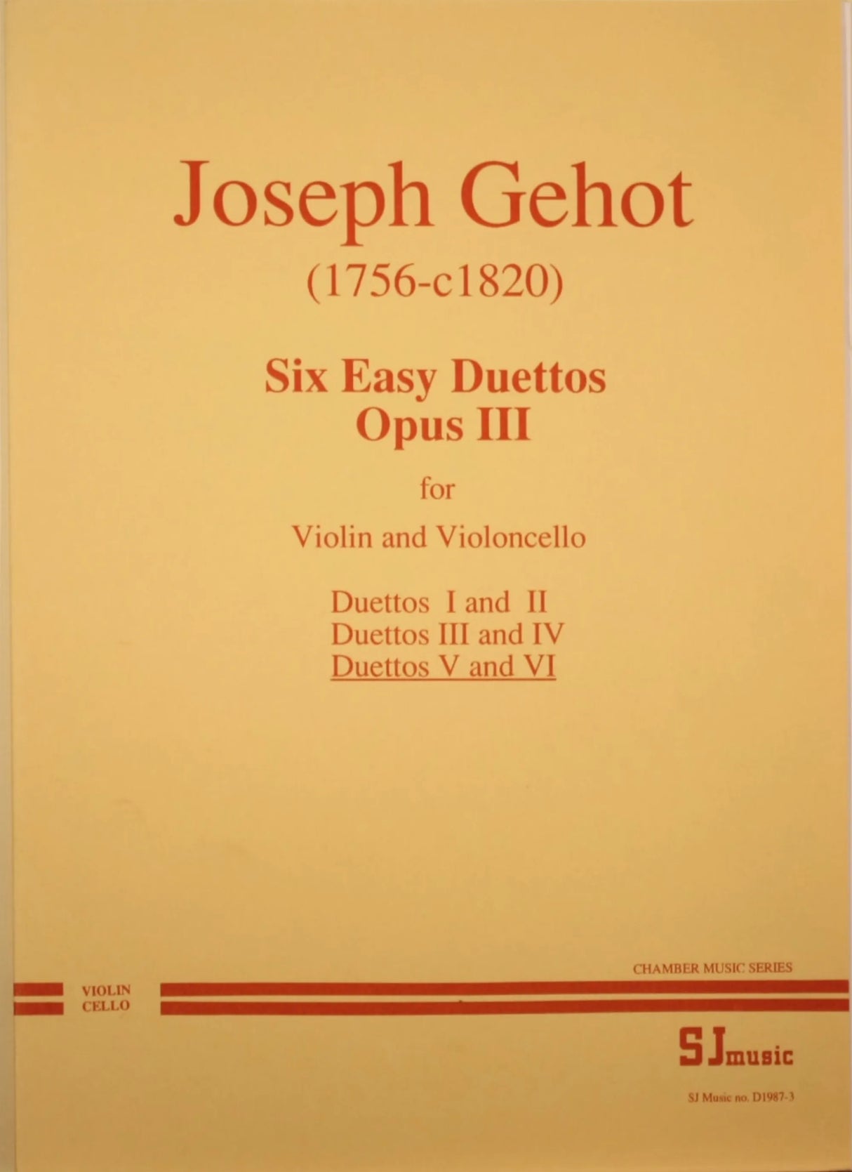 Gehot: Duets, Op. 3, Nos. 5 & 6