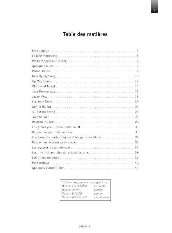 Pellegrino: La clarinette jazz manouche