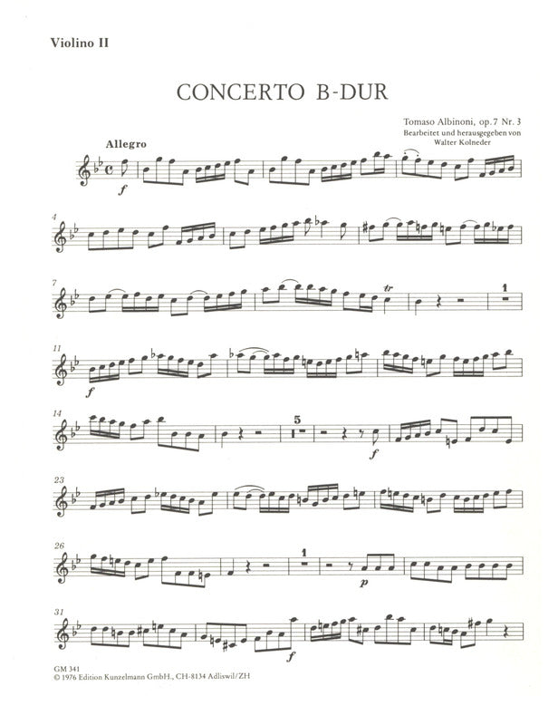 Albinoni: Oboe Concerto in B-flat Major, Op. 7, No. 3