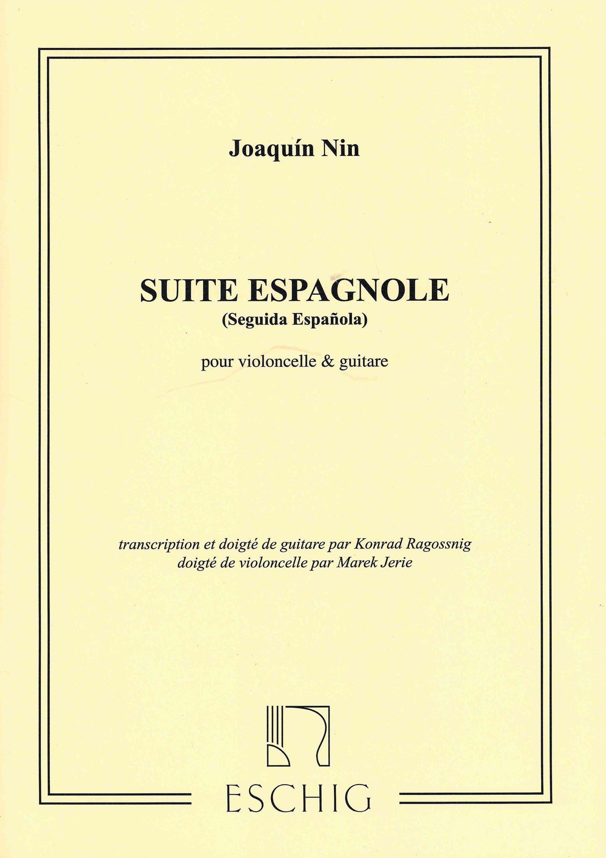 Nin: Suite Espagnole (arr. for cello & guitar)