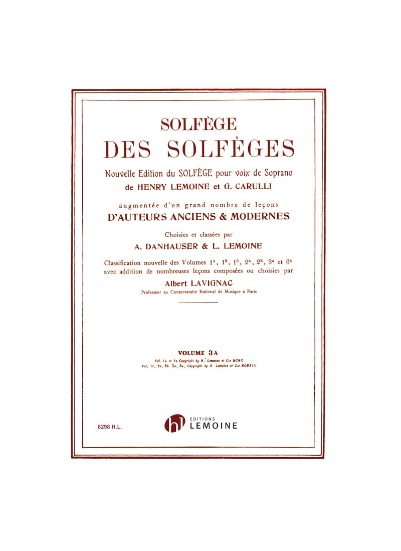 Solfège des Solfèges - Volume 3A