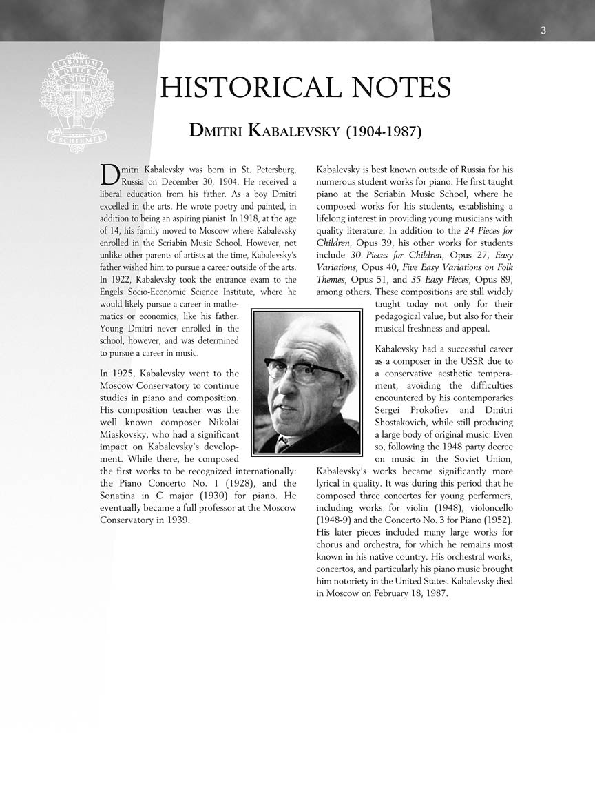 Kabalevsky: 24 Pieces for Children, Op. 39