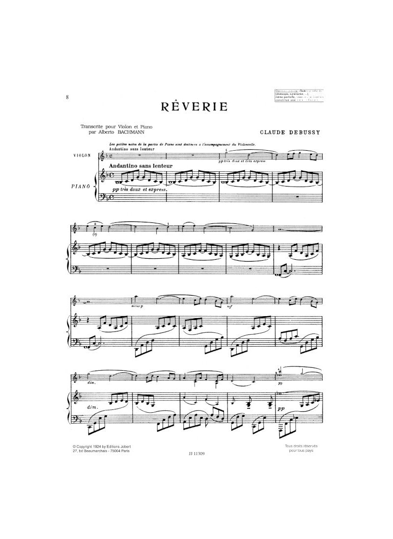 Debussy: Pour le violon