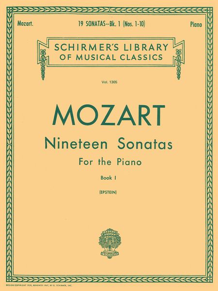 Mozart: 19 Sonatas – Book 1
