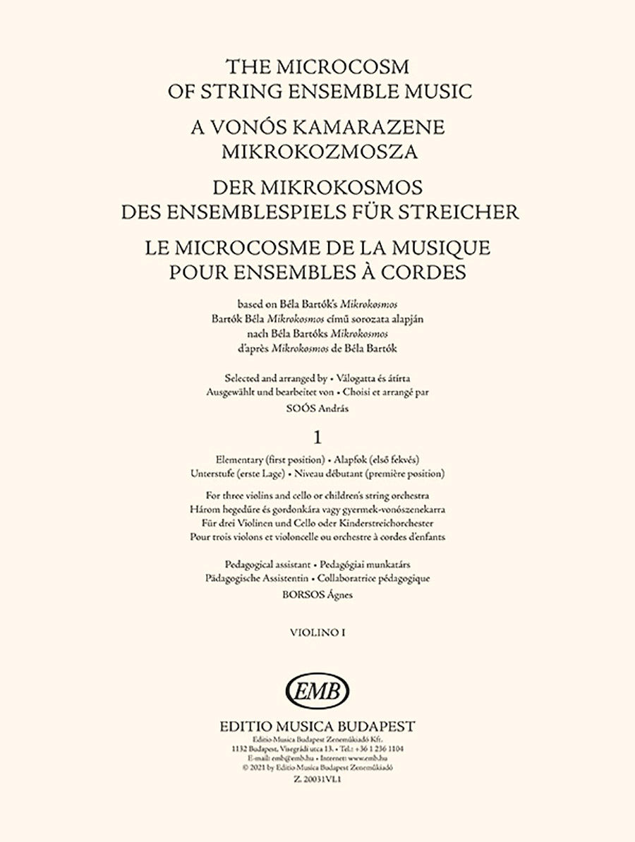The Microcosm of String Ensemble Music - Volume 1 (Elementary)