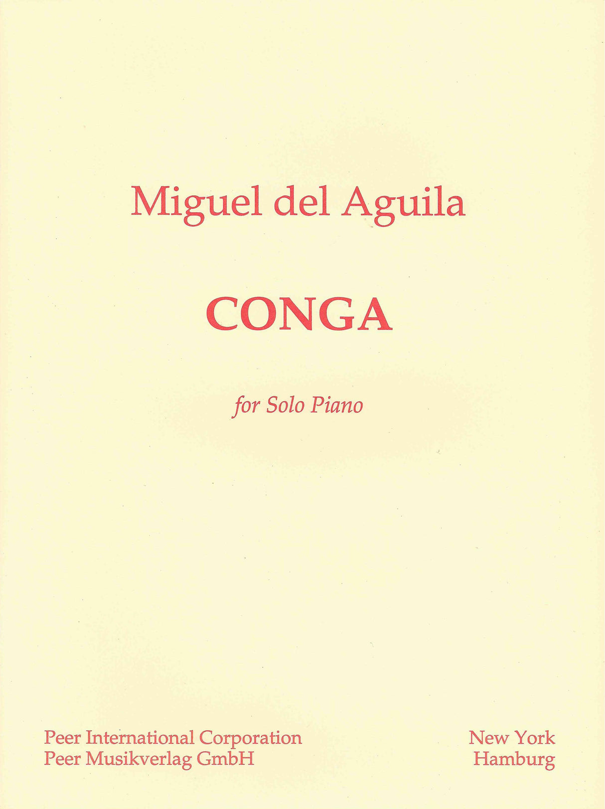 Águila: Conga - Version for Piano
