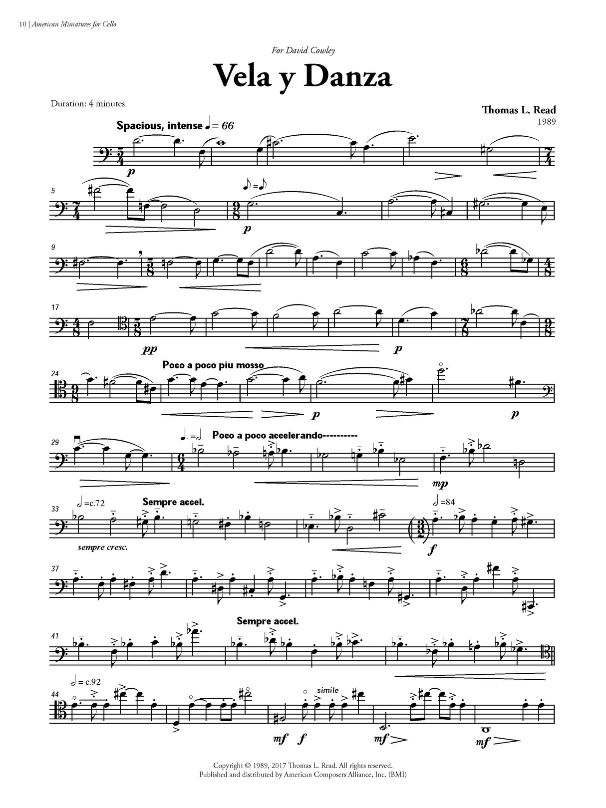 American Miniatures for Cello