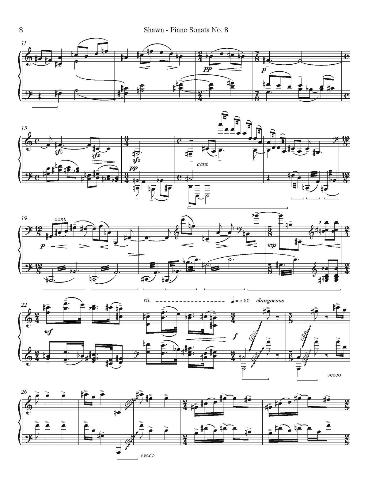 Shawn: Piano Sonata No. 8