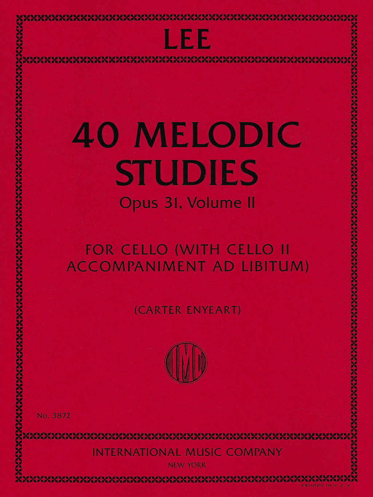 Lee: 40 Melodic Studies, Op. 31 - Volume 2