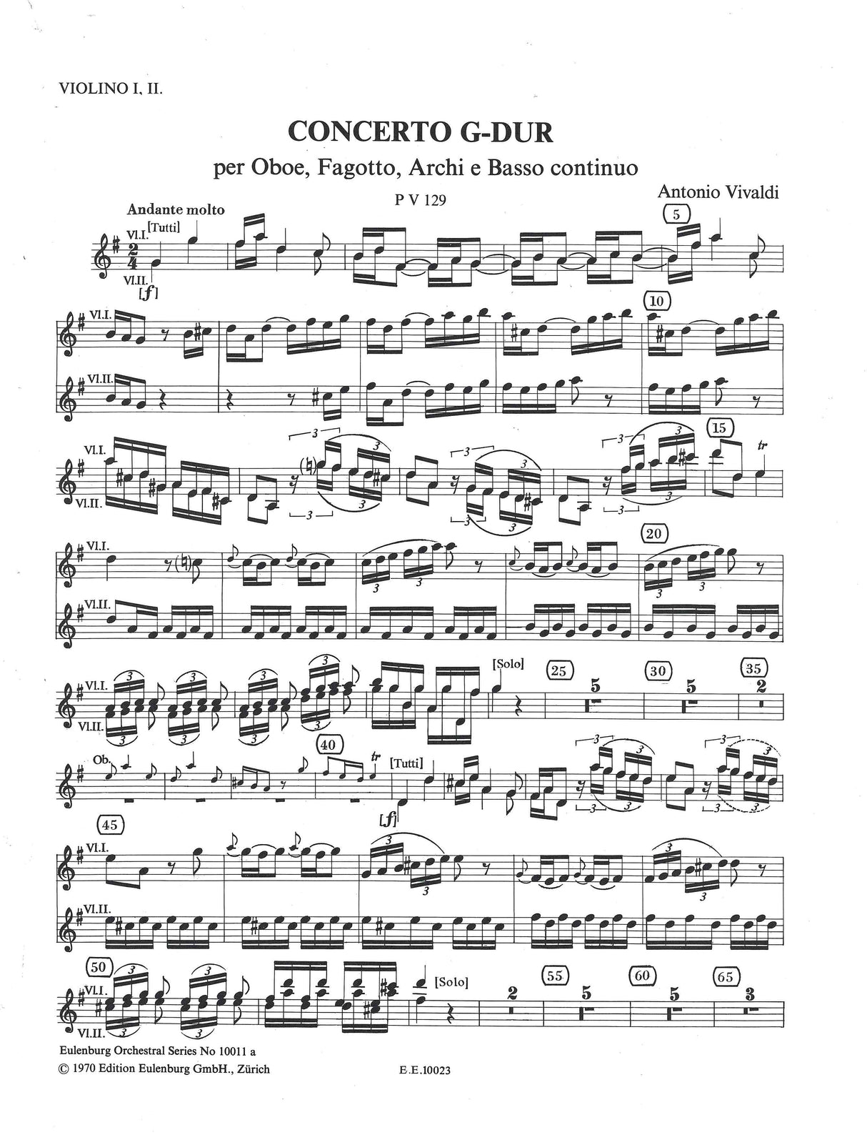 Vivaldi: Concerto for Oboe and Bassoon, RV 545