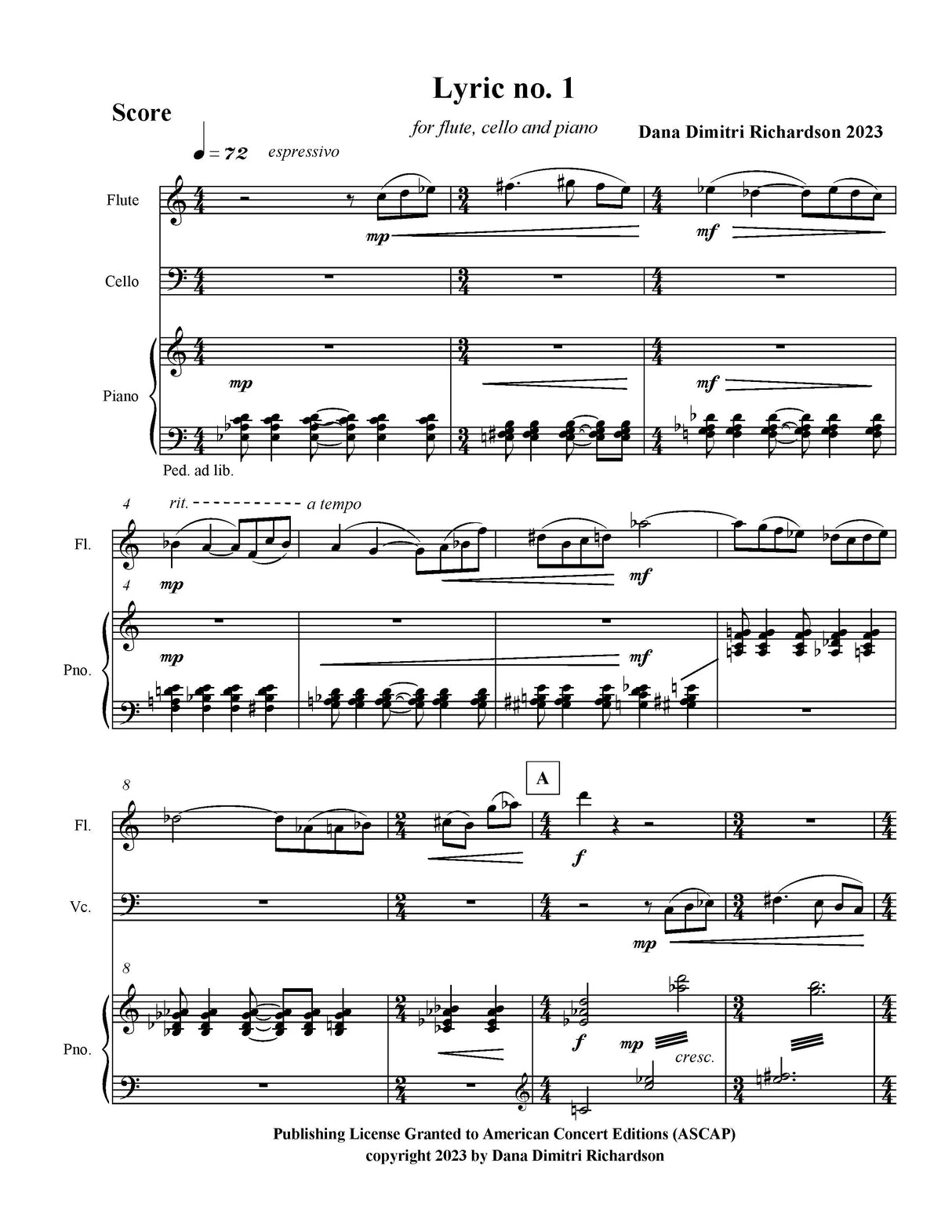 Richardson: Lyric No. 1