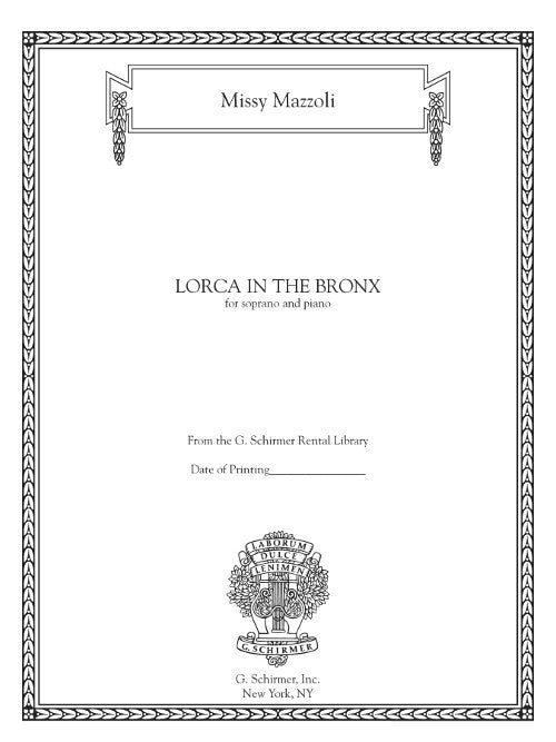 Mazzoli: Lorca in the Bronx