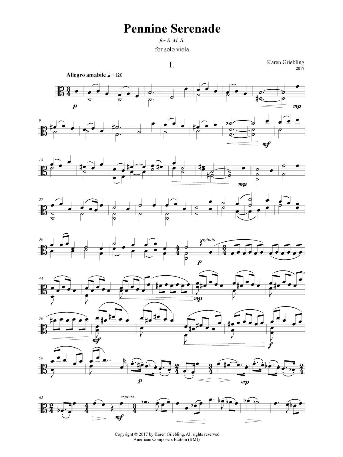 Griebling: Pennine Serenade