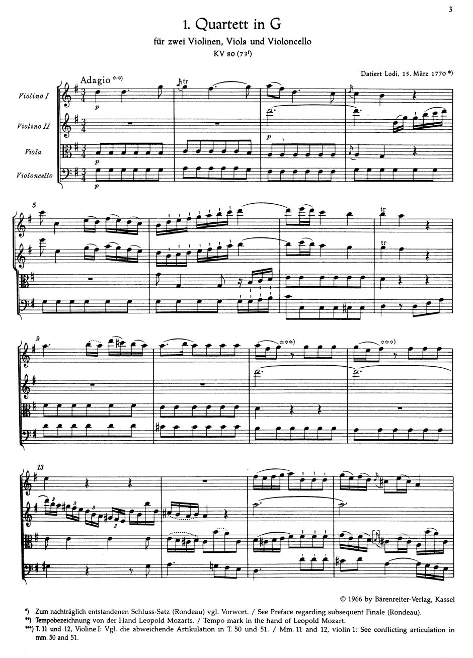 Mozart: The 13 Early String Quartets, K. 80, 155-160, 168-173