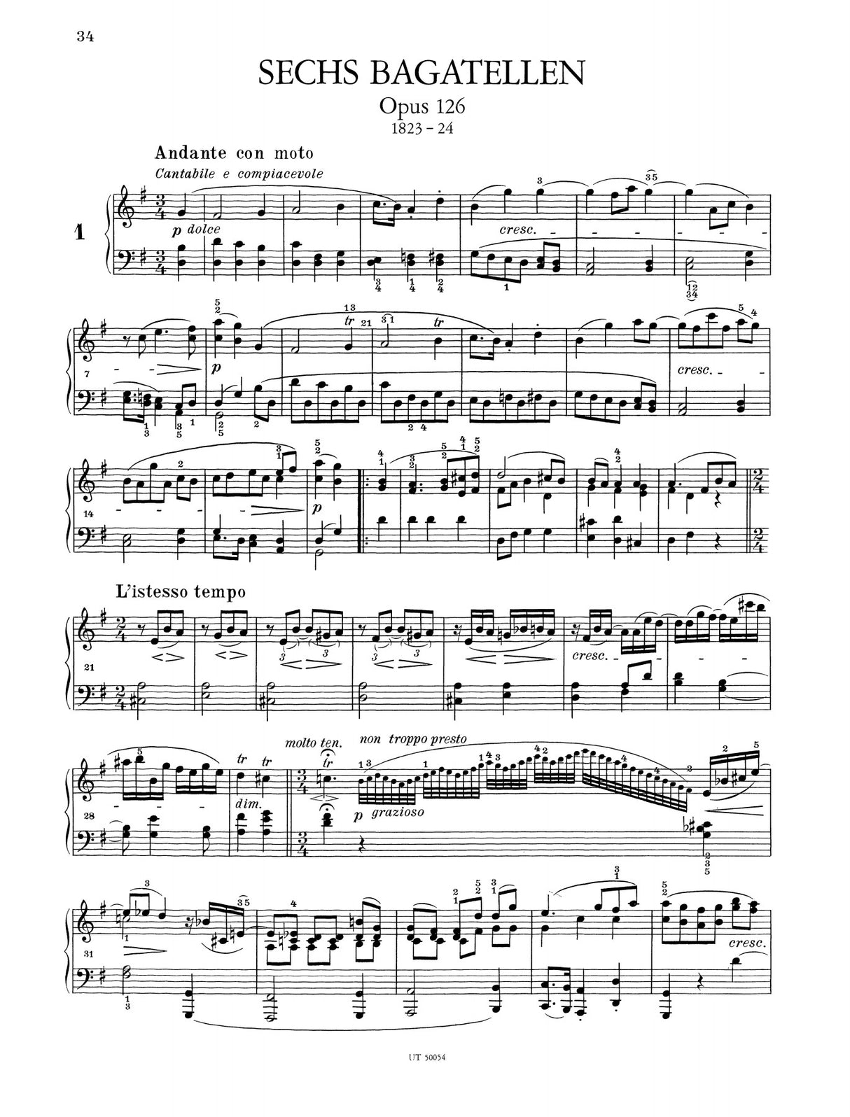 Beethoven: Bagatelles, Opp. 33, 119, 126