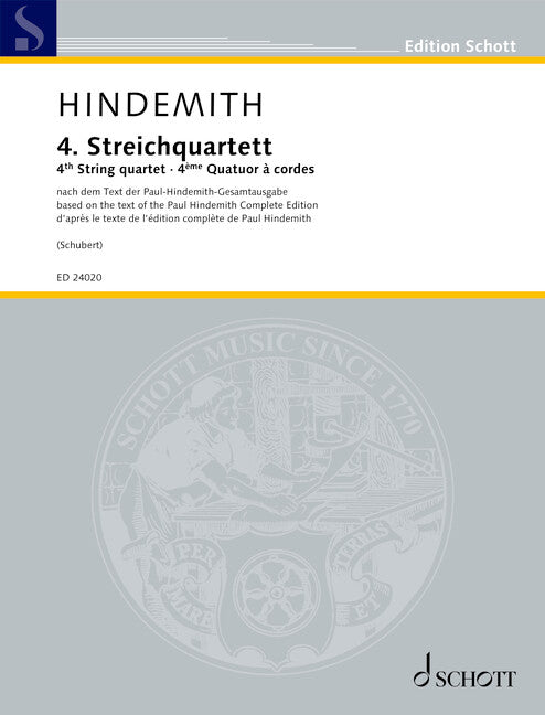 Hindemith: String Quartet No 4, Op. 22