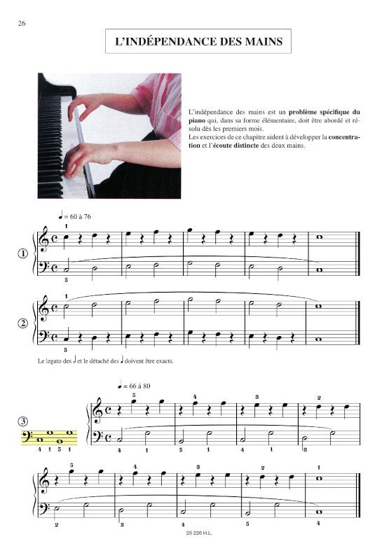 Méthode de piano - débutants